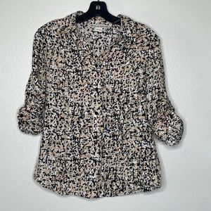 David Brooks Multicolor Button Down Shirt sz Small Linen